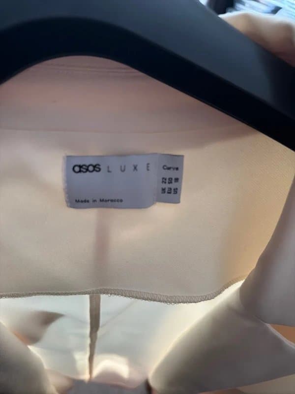 ASOS ASOS Luxe curve suit blazer with bow belt