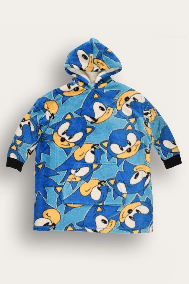 Sonic Sonic Men's Hooded Blanket in Blue - 3
