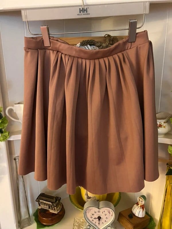 ASOS Brown Satin A-Line Mini Skirt