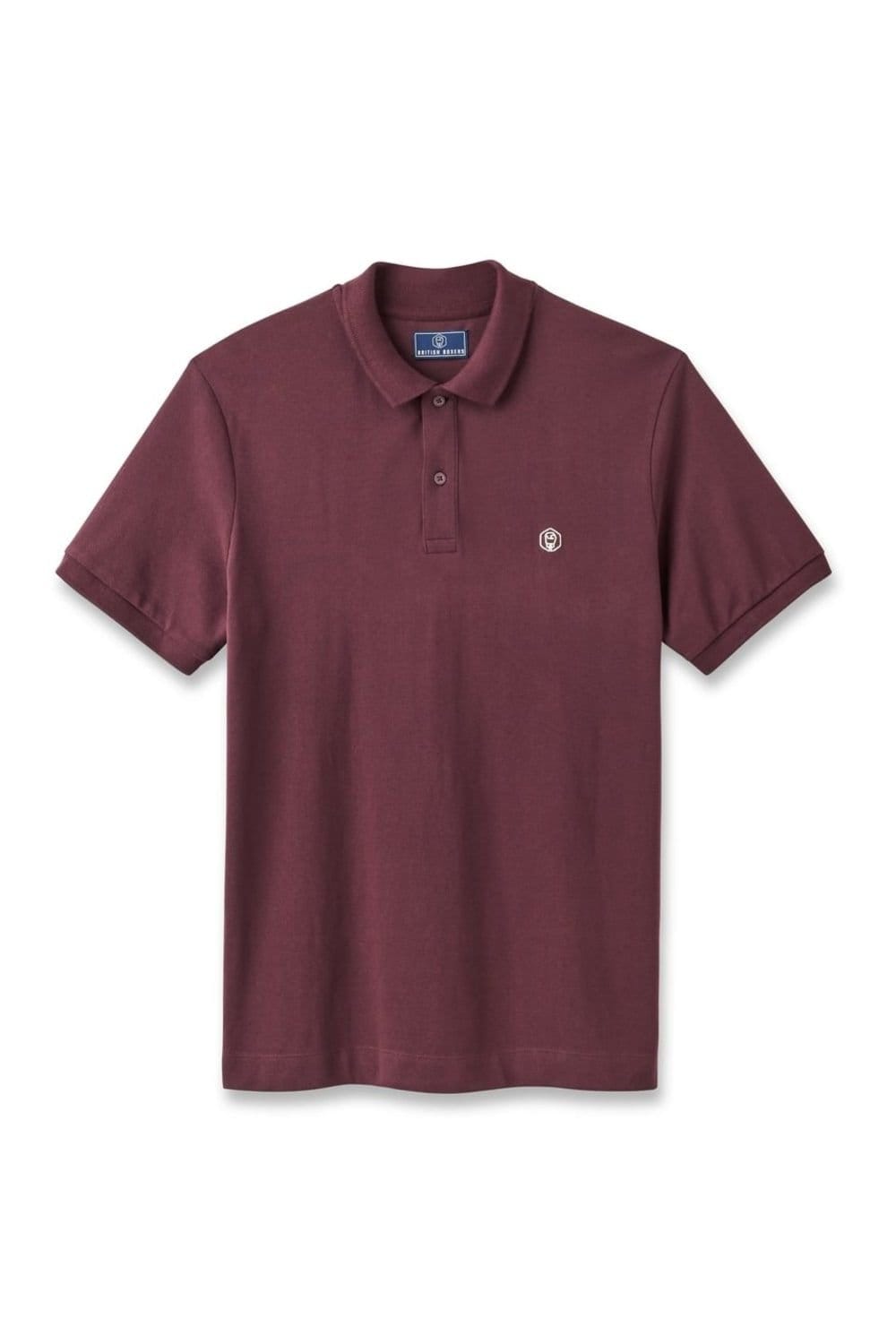 British Boxers British Boxers Men's "Aubergine" Logo Polo Shirt in Aubergine - 1