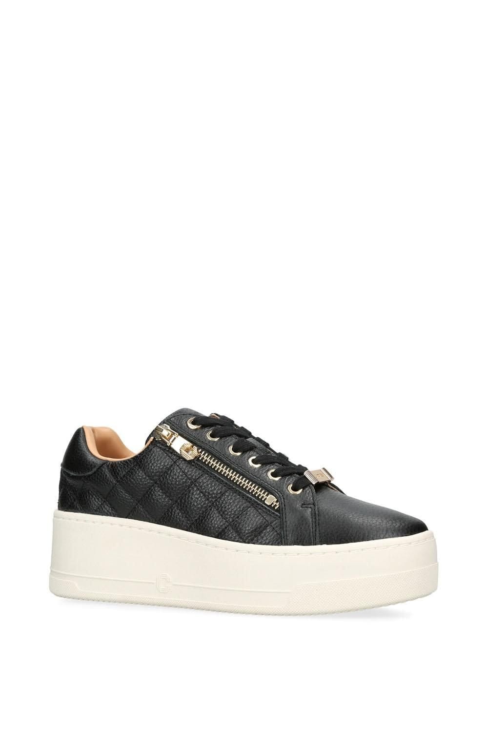 Carvela Carvela Women's 'Connected Zip' Leather Trainers in Black - 4