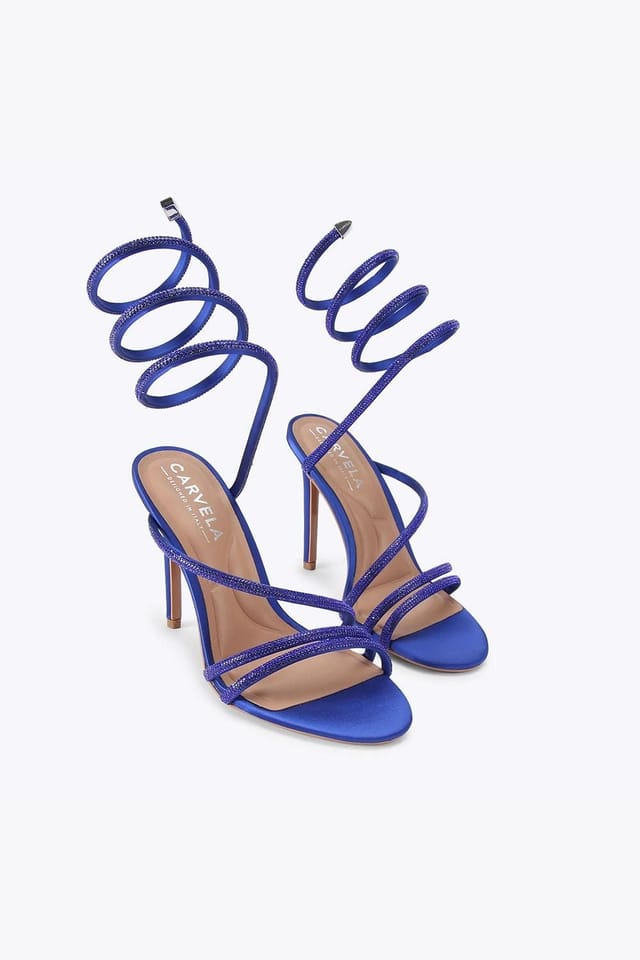 Carvela Carvela Women's 'Spiral 105' Fabric Heels in Blue - 2