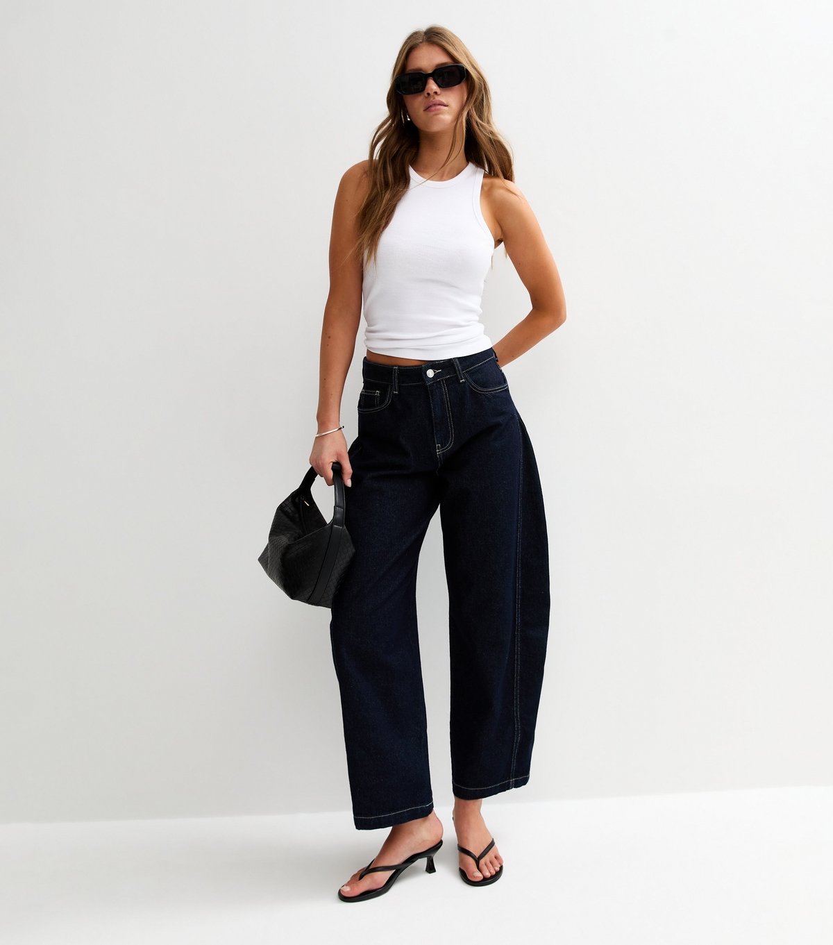 New Look Women's White Rib Jersey Racer Vest New Look - 2