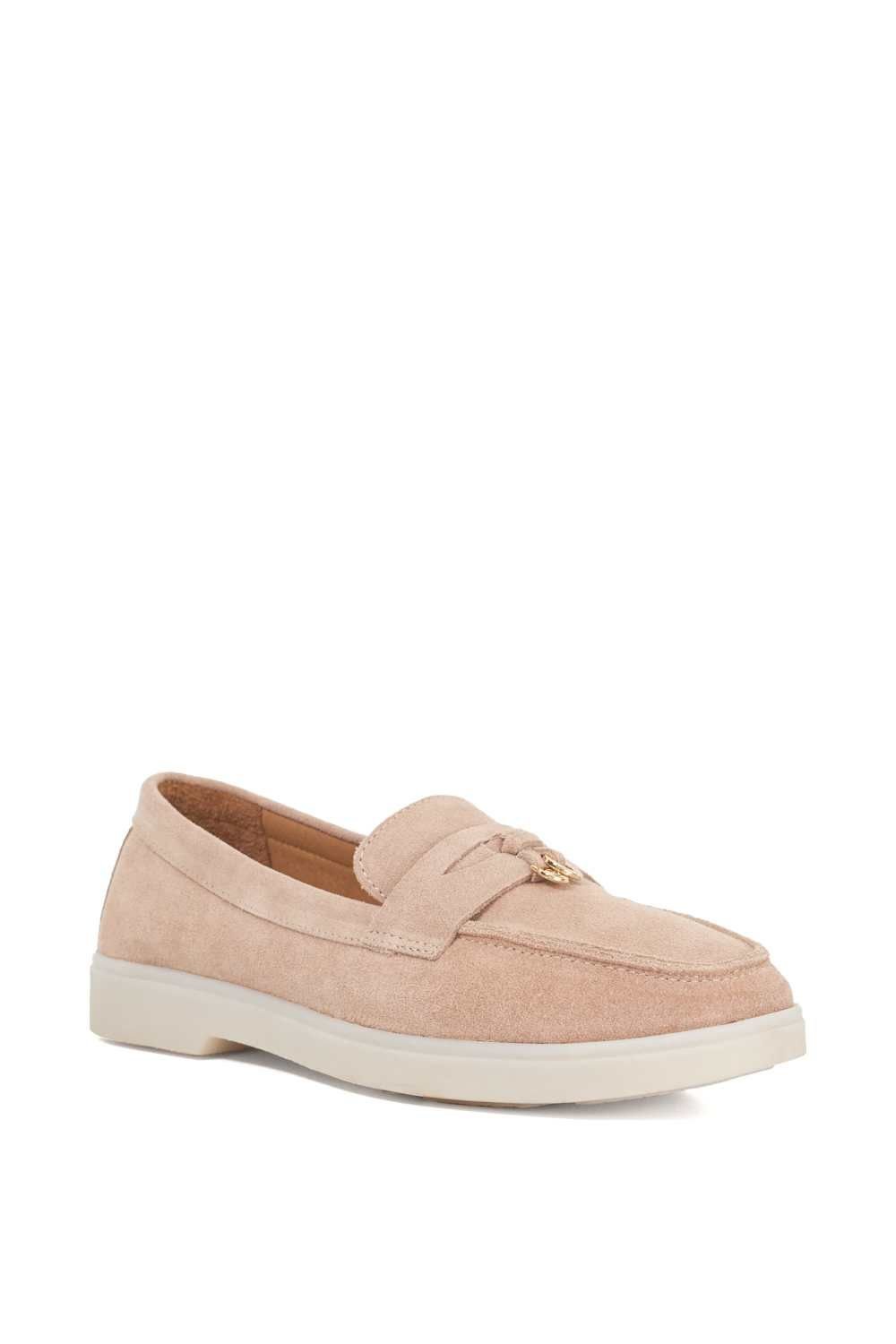 Dune London Dune London Women's Wide Fit 'Grinning' Suede Loafers in Pink - 2