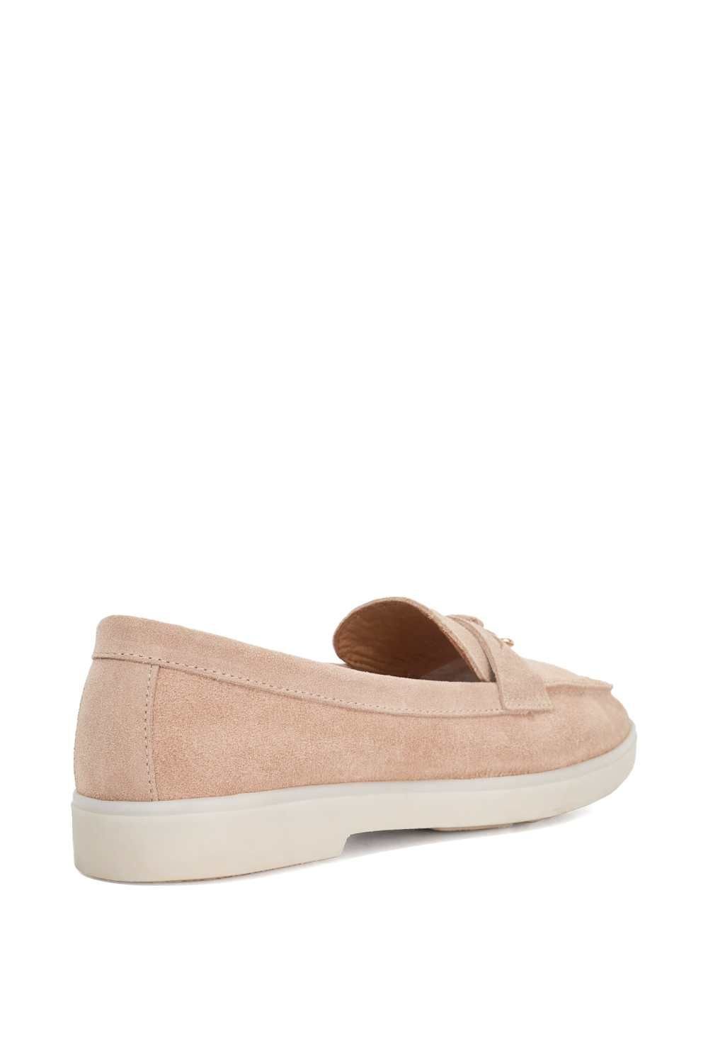 Dune London Dune London Women's Wide Fit 'Grinning' Suede Loafers in Pink - 3