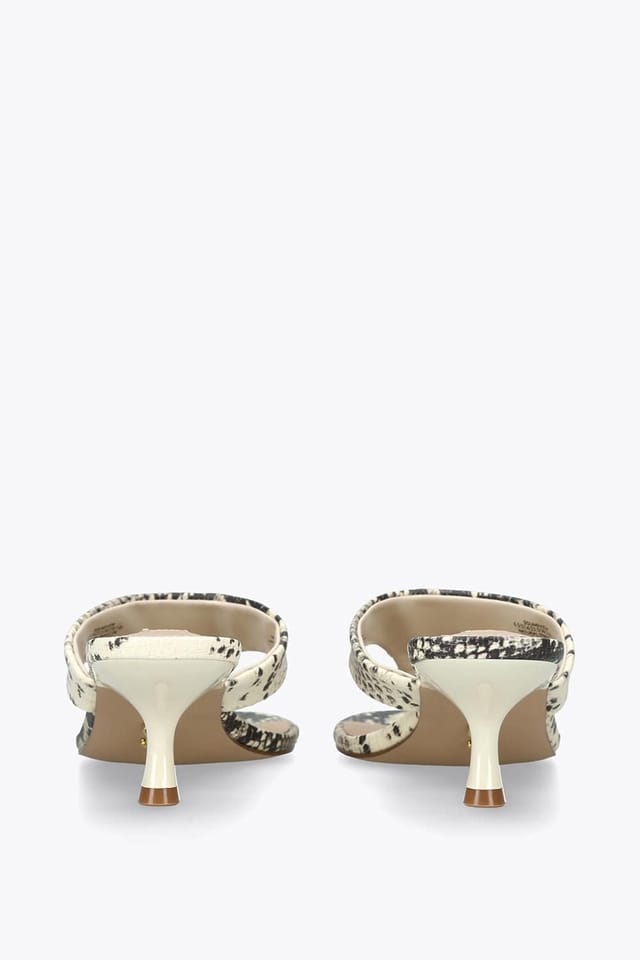 Steve Madden STEVE MADDEN Women's 'Soundview Snakeprint' Sandals in Cream - 3