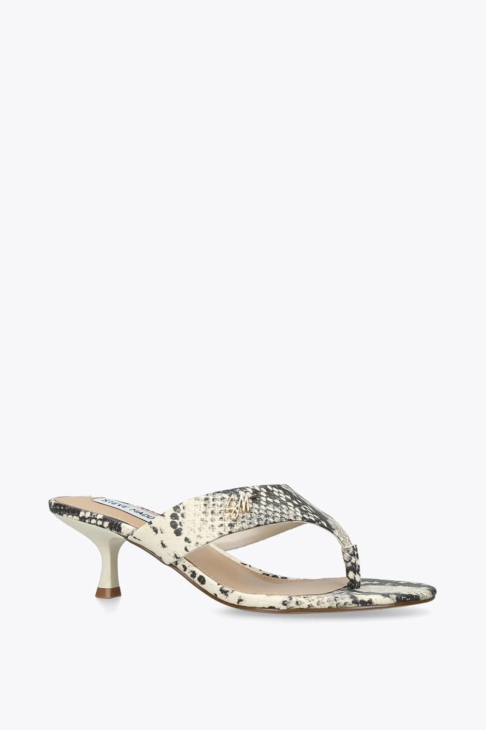 Steve Madden STEVE MADDEN Women's 'Soundview Snakeprint' Sandals in Cream - 4
