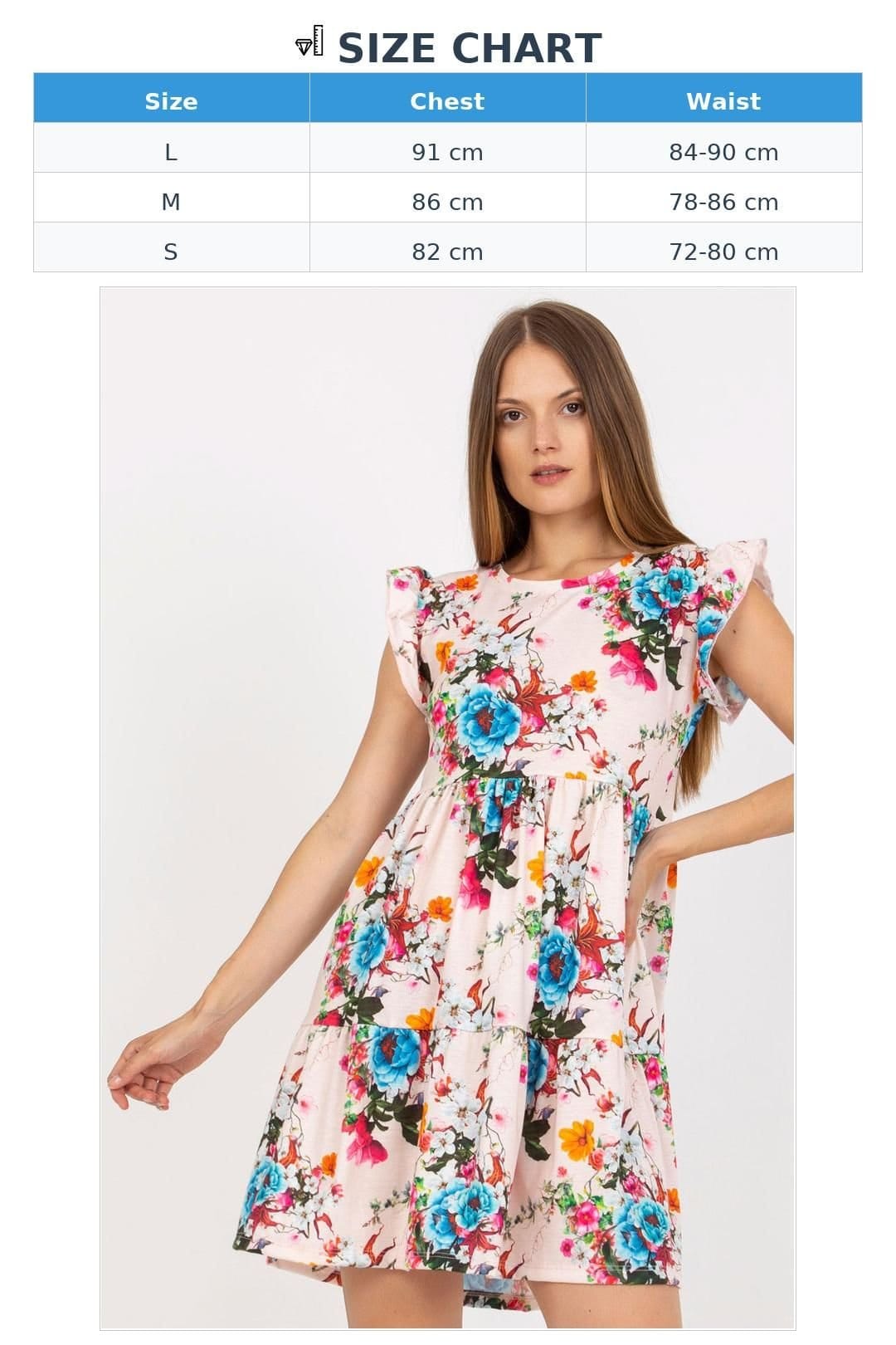 Love Lace Love Lace Women's Floral Summer Frill Short Sleeve Dress in Pink - 4
