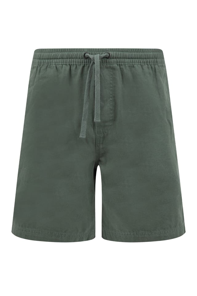 Weird Fish Weird Fish Men's Weston Canvas Shorts in Dark Olive - 2