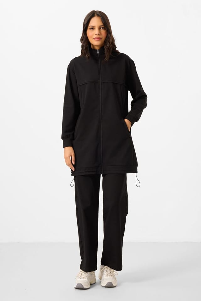 Tommy Life Tommy Life Women's Fleece Tracksuit Set in Black - 3