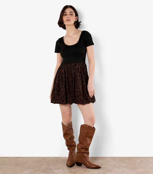 Apricot Women's Brown Leopard Print Jersey Mini Dress Apricot New Look - 3