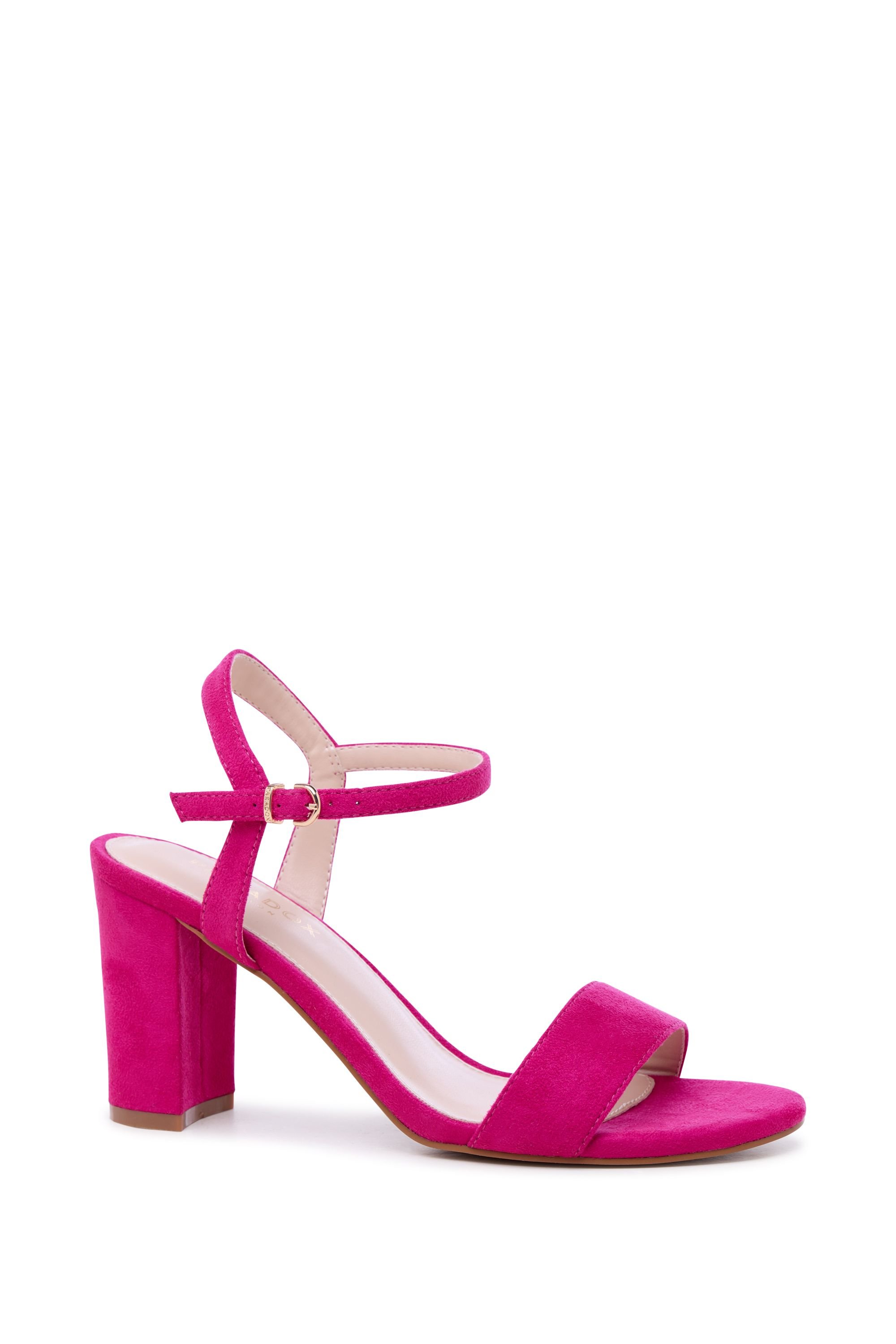 Paradox London Paradox London Women's Harmonia' Block Heel Ankle Strap Sandal in Fuchsia - 2