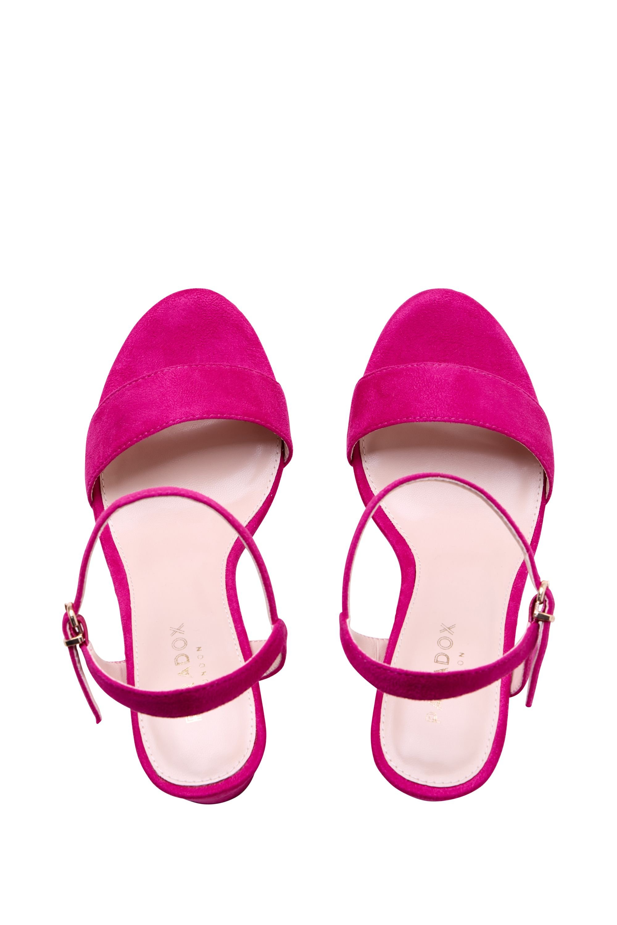 Paradox London Paradox London Women's Harmonia' Block Heel Ankle Strap Sandal in Fuchsia - 3