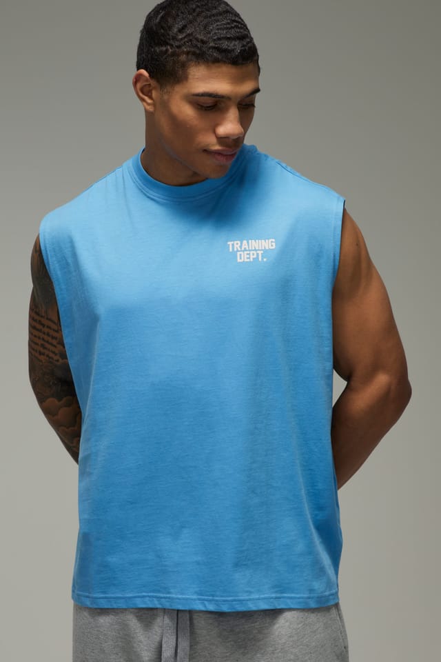 Training Dept. Training Dept. Men's Training Dept Oversized Tank in Blue - 3
