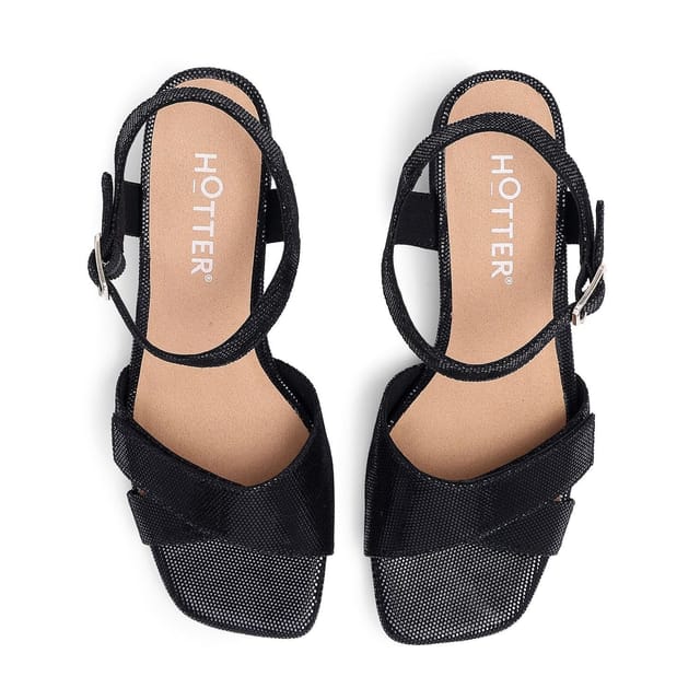 Hotter Hotter Women's 'Riviera' Block Heel Sandals in Black - 3