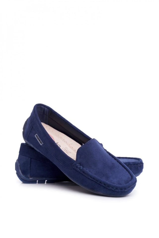 Love Lace Love Lace Women's Moccasin Flat Slip On Natural Foam Comfort Shoes in Blue - 3