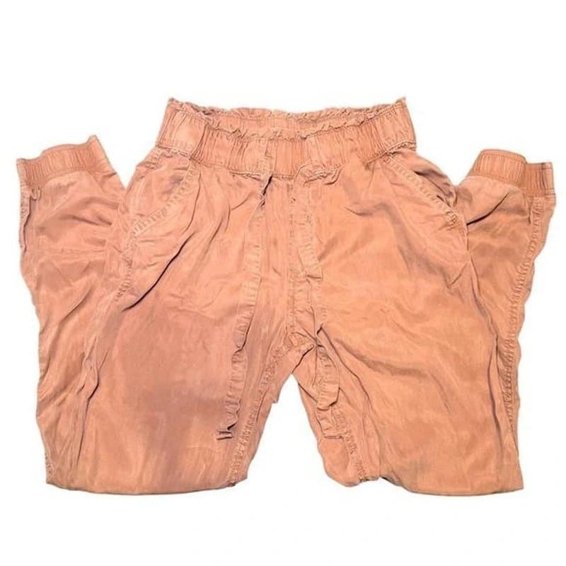 SO Brown Lyocell Jogger Pants High Rise Soft Lounge Casual S