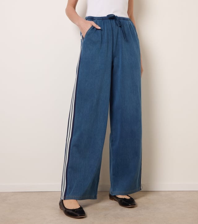 Blue Vanilla Women's Blue Side Stripe Trousers Blue Vanilla New Look - 2