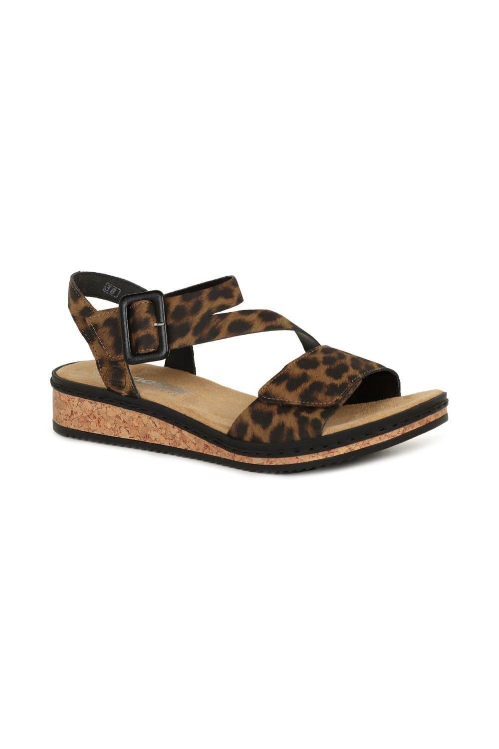 Rieker Rieker Women's 'St Lucia' Low Wedge Sandals in Brown