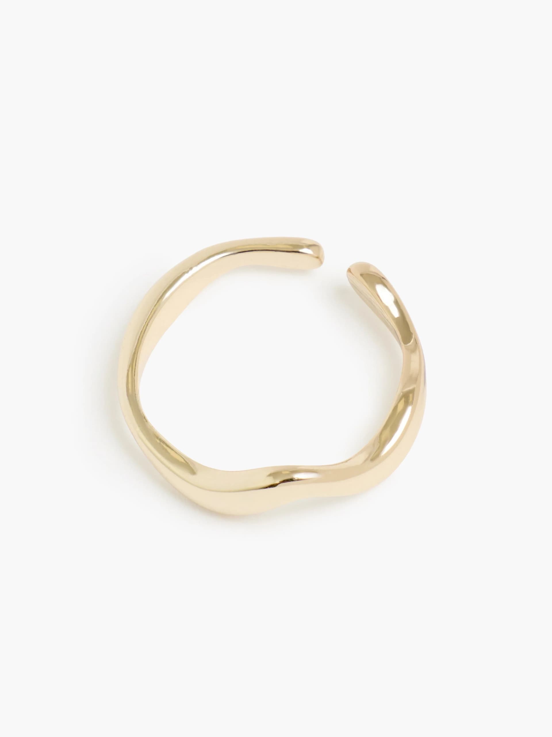 French Connection Wave Open Ring Gold