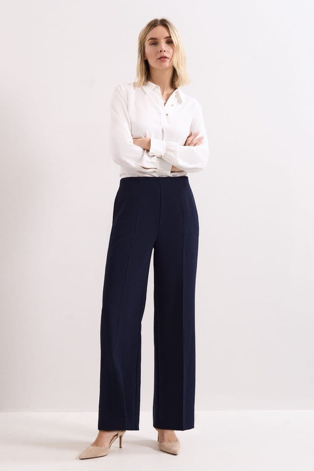 Phase Eight Phase Eight Women's Aubrie Tailored Wide Leg Trouser in Dark Navy - 3