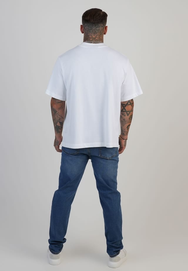 SikSilk SikSilk Men's Slim Fit Jeans in Mid Blue - 3
