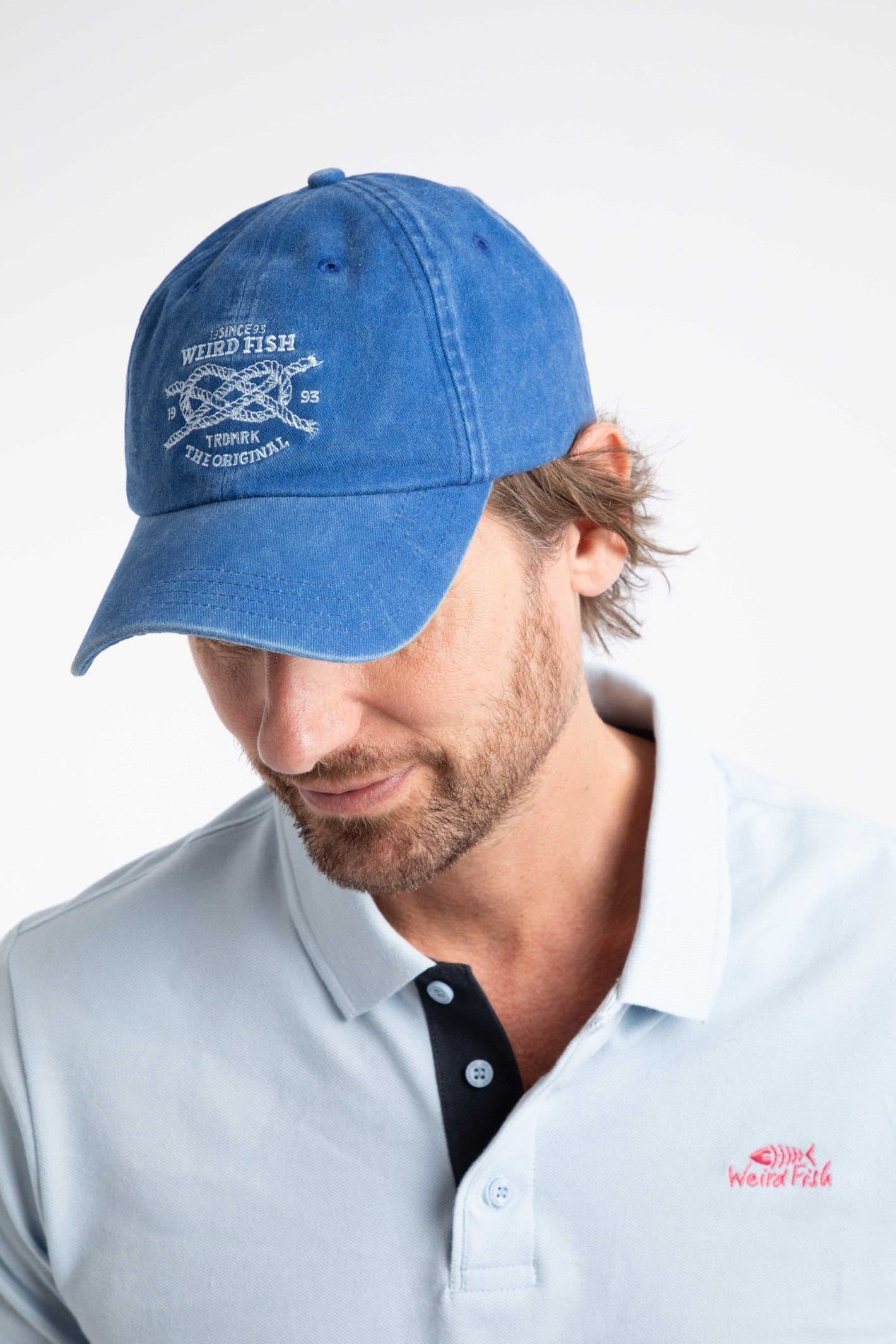 Weird Fish Weird Fish Men's Nautical Knot Twill Cap in Blue