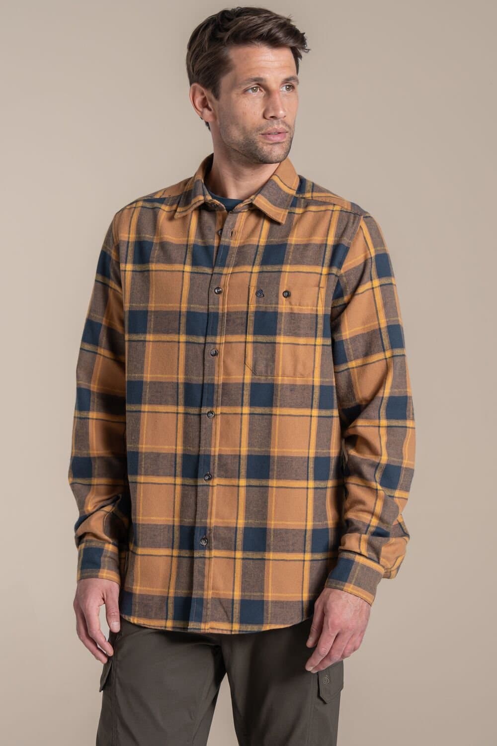 Craghoppers Craghoppers Men's Gable Long Sleeved Check Shirt in Grey