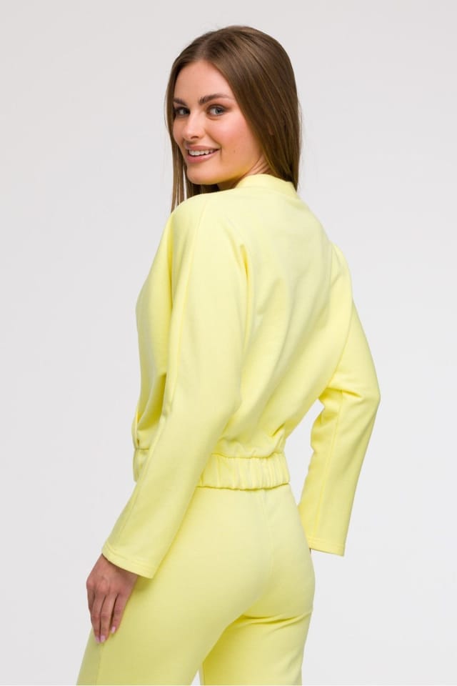 Love Lace Love Lace Women's Wrap Front Blouse with Elastic Waist in Yellow - 3
