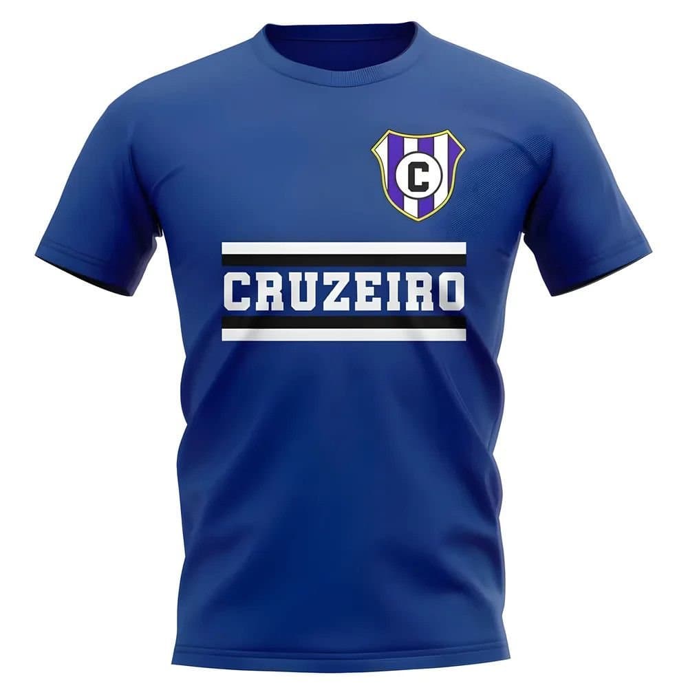 Cruzeiro Cruzeiro Men's Personalised Core Football Club T-Shirt Royal in Blue