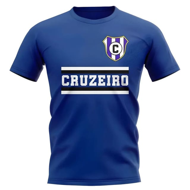 Cruzeiro Cruzeiro Men's Personalised Core Football Club T-Shirt Royal in Blue - 2
