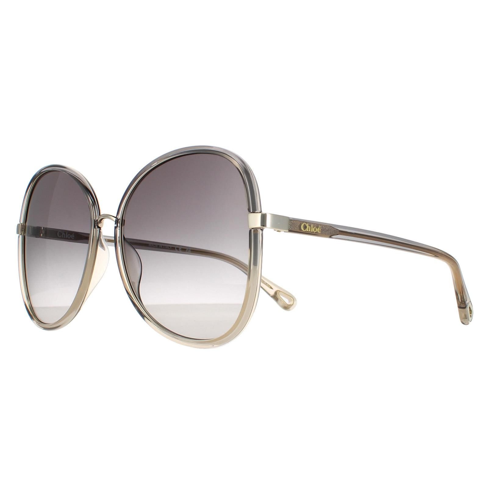 Chloé Chloé Women's Fashion Grey to Brown Crystal Fade & Gold Grey Gradient CH0030S Franky - 2