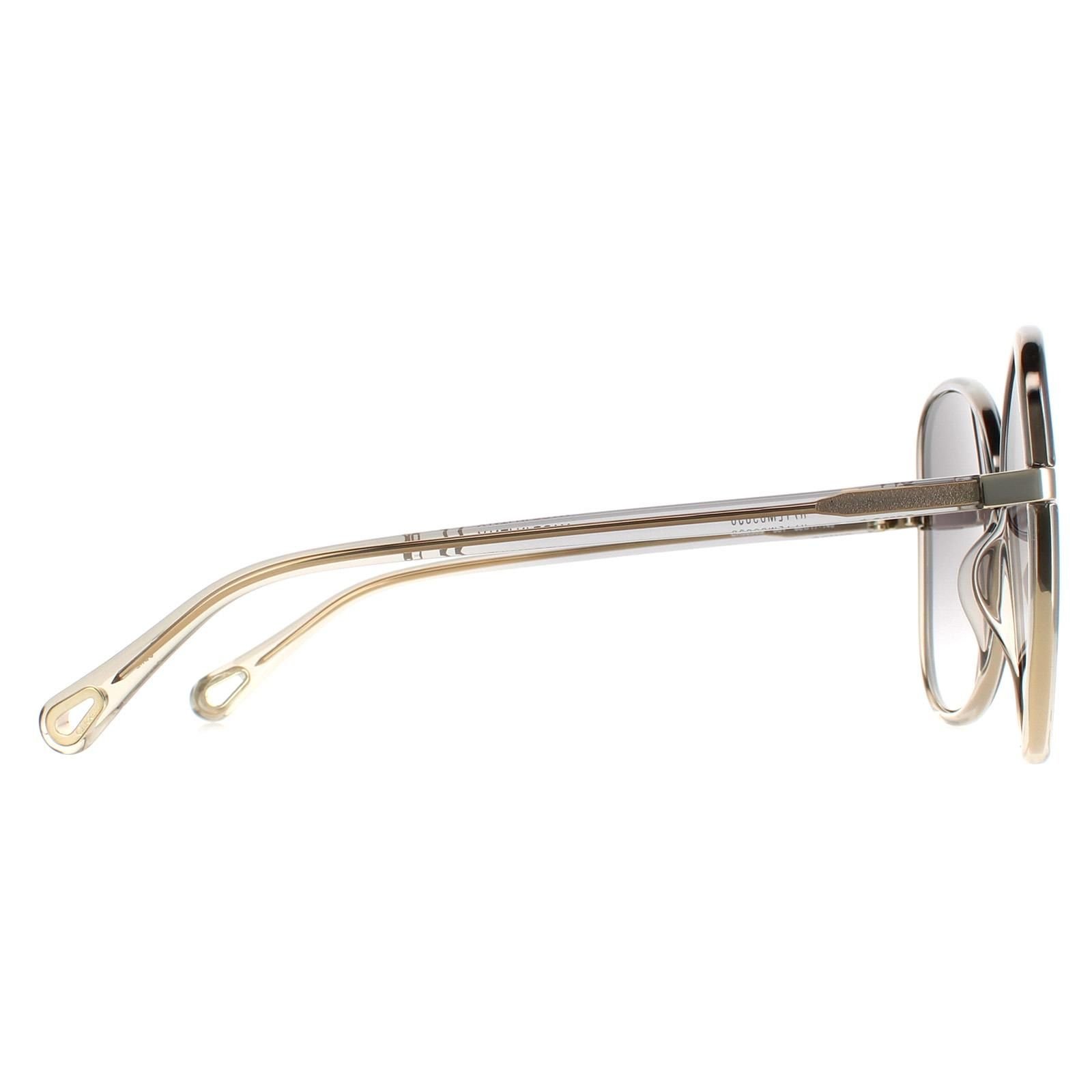 Chloé Chloé Women's Fashion Grey to Brown Crystal Fade & Gold Grey Gradient CH0030S Franky - 4