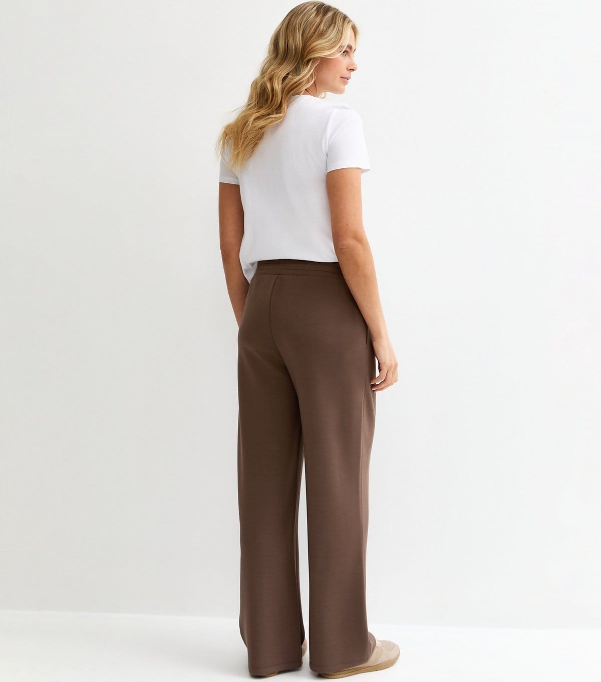 New Look Women's Maternity Premium Dark Brown Wide Leg Joggers New Look - 4