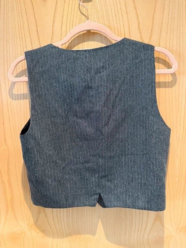ASOS Design ASOS Design Grey Herringbone Waistcoat Size 8
