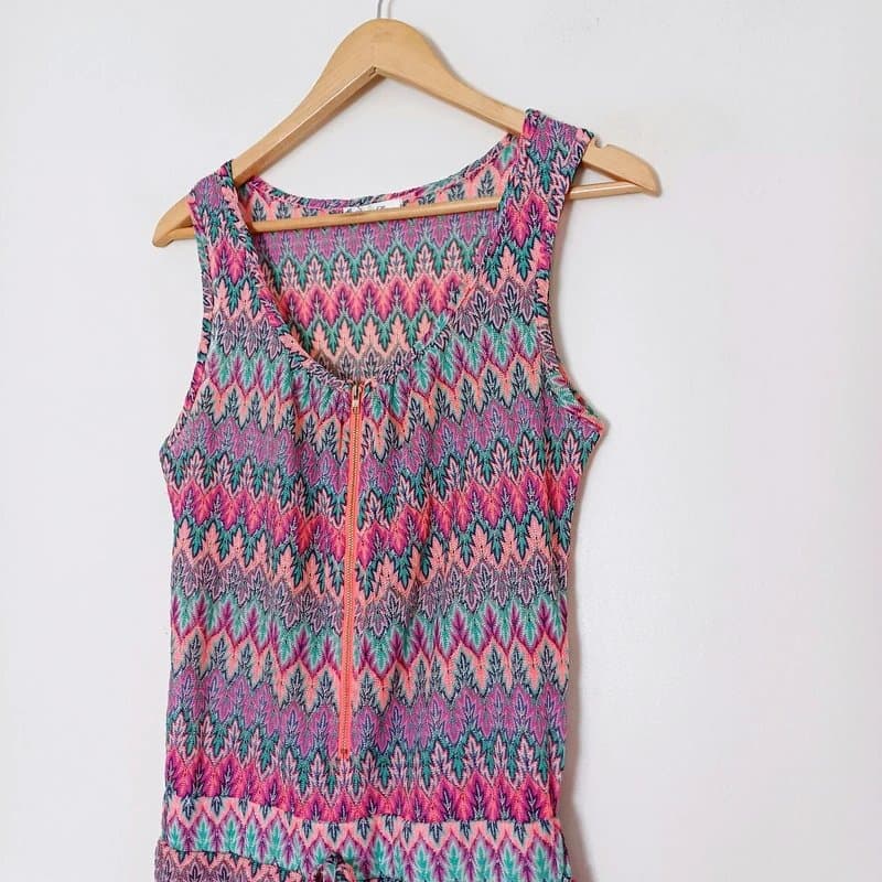 Golden Live Golden live women's Patterned knit jumpsuit playsuit size 10 worn once