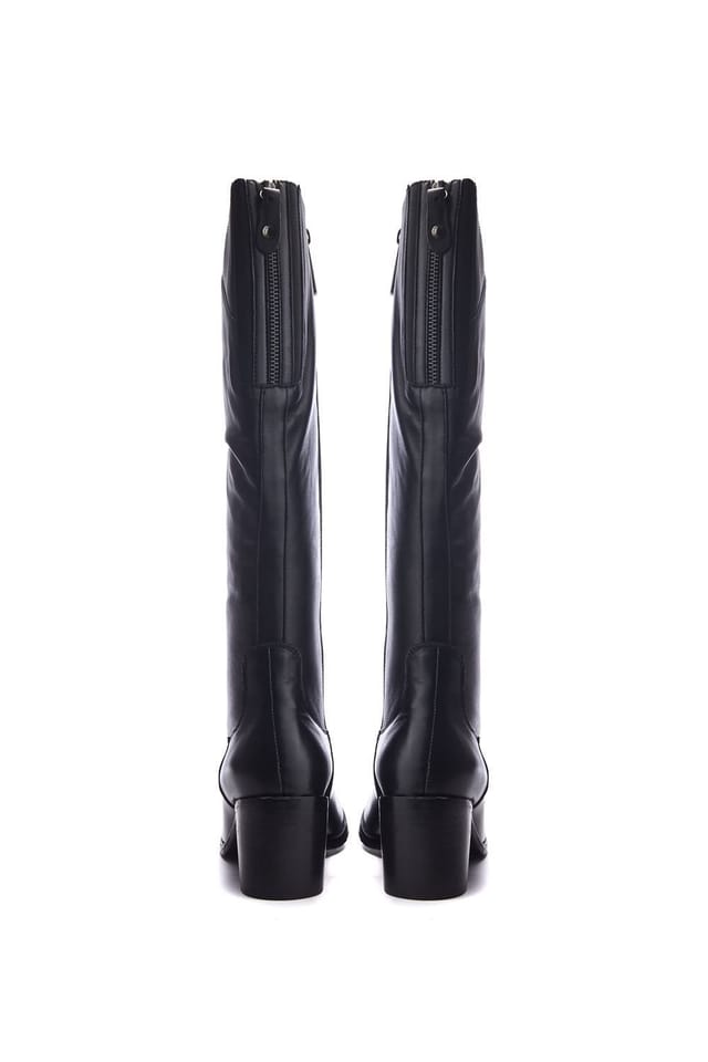 Moda In Pelle Moda In Pelle Women's 'Soleene' Leather Heeled Boots in Black - 3