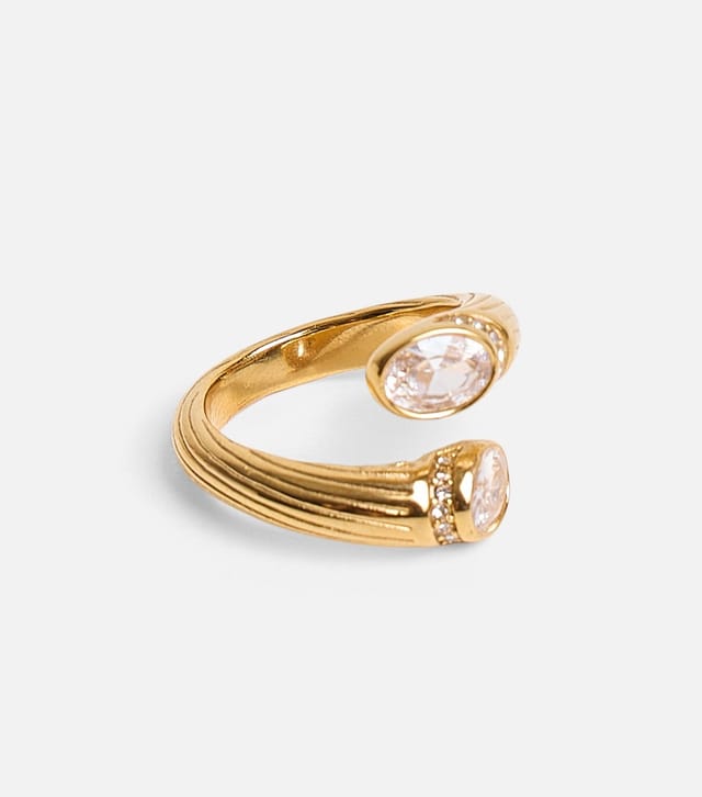 Public Desire Gold Tone Wrap Diamanté Ring Public Desire New Look - 3