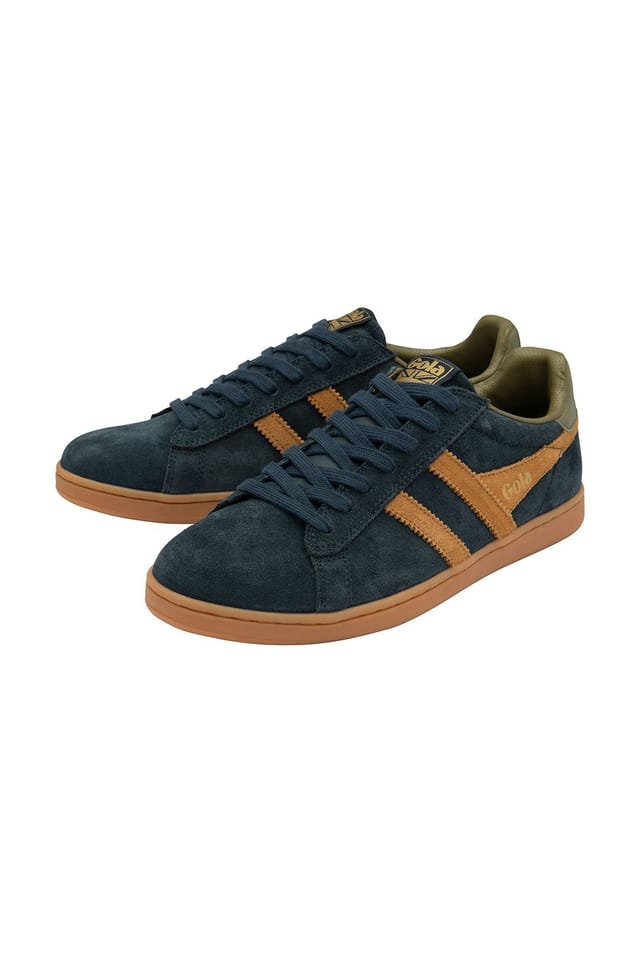 Gola Gola Men's 'Equipe Suede II' Suede Lace-Up Trainers in Navy - 3