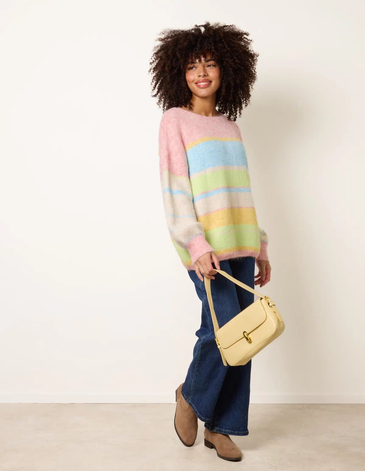Blue Vanilla Round Neck Stripe Jumper