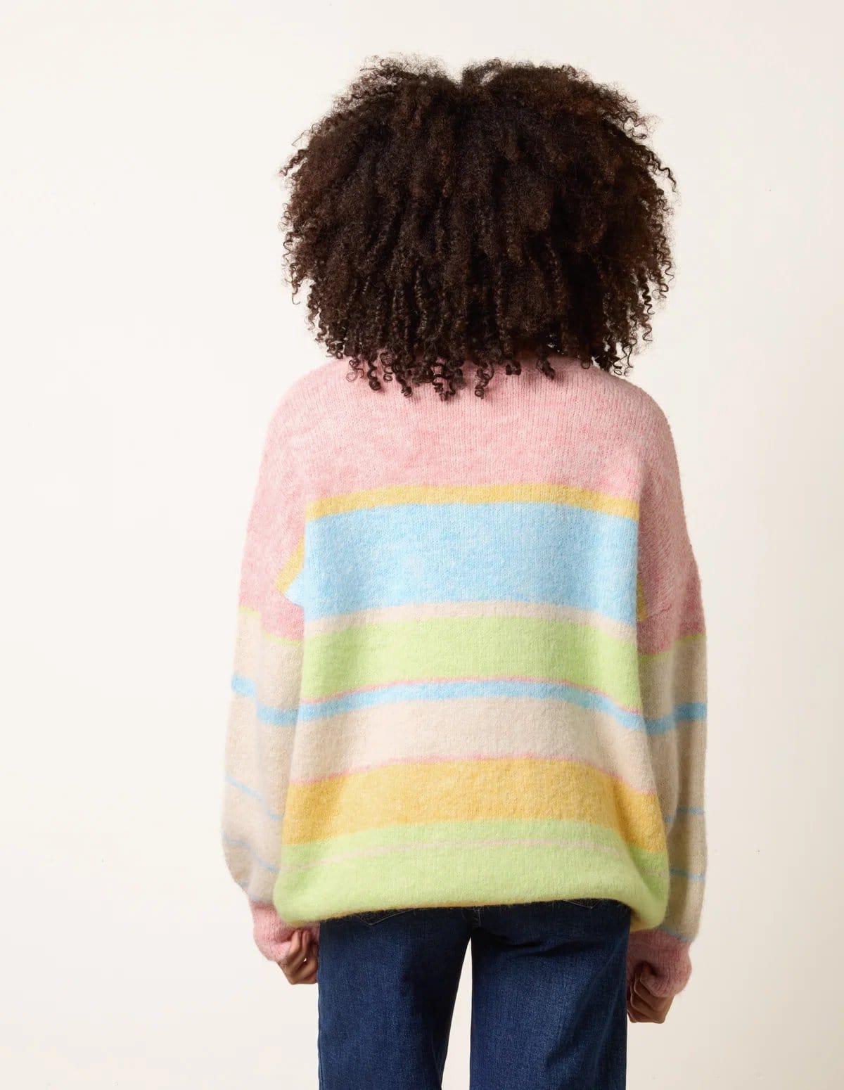 Blue Vanilla Round Neck Stripe Jumper - 4
