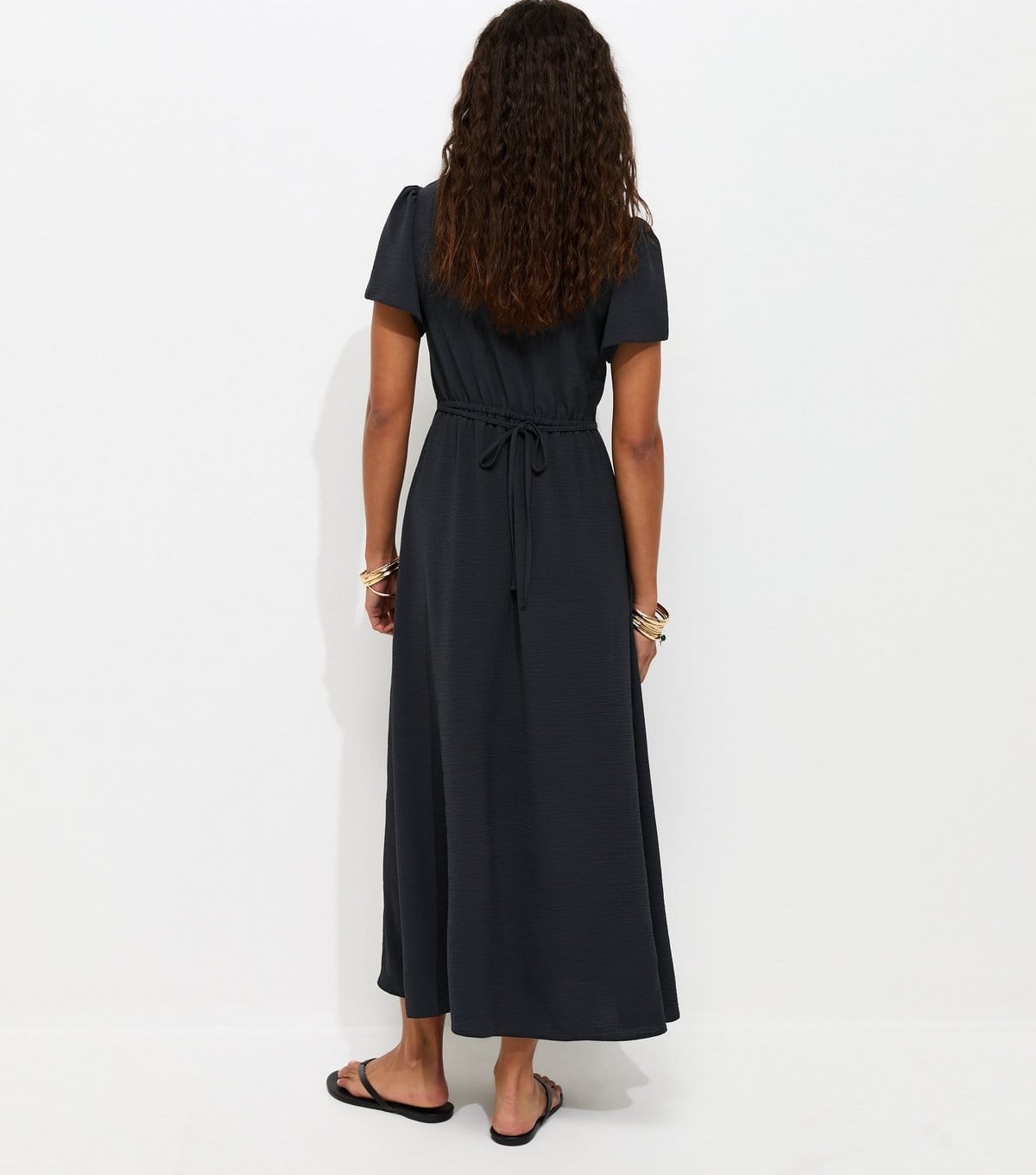 New Look Women's Black Lace Trim Midi Tea Dress New Look - 4