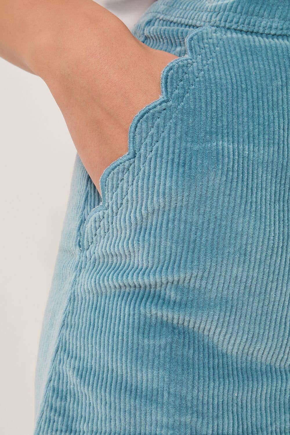 Monsoon Monsoon Women's Malika Corduroy Midi Skirt Blue in Pale Blue - 3