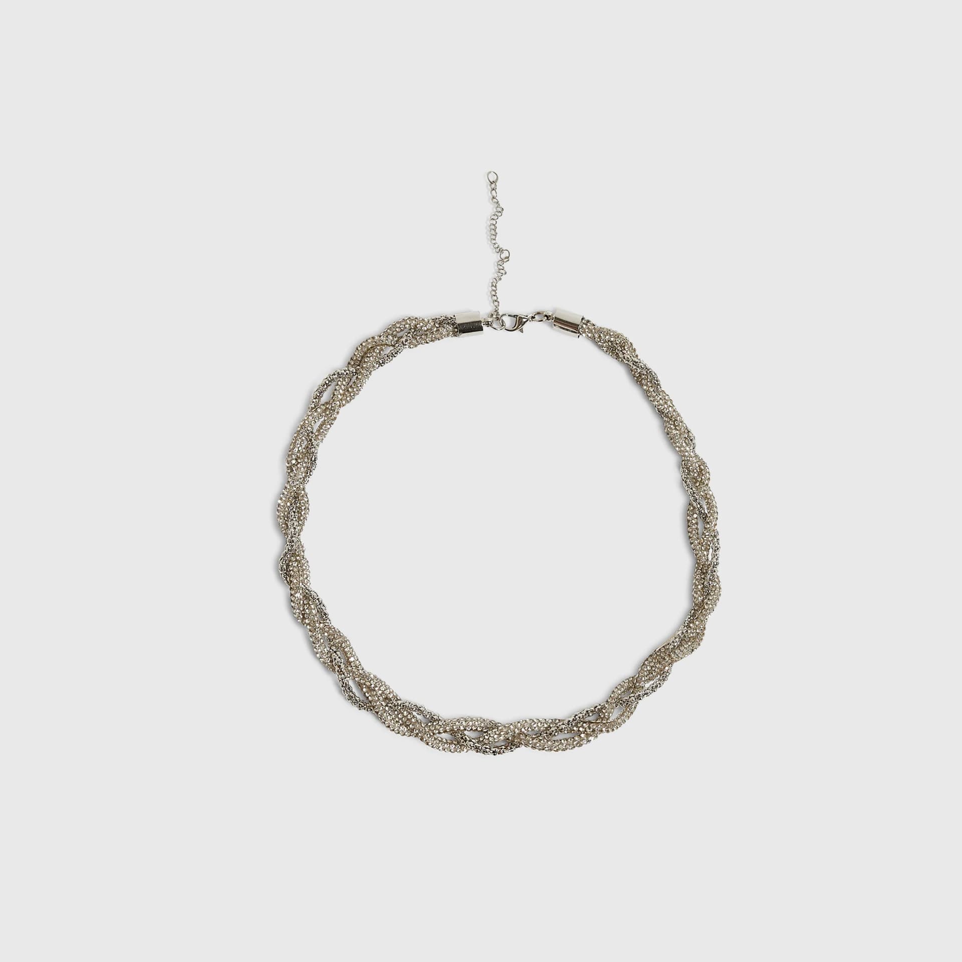 River Island River Island Womens Silver Plated Plaited Necklace