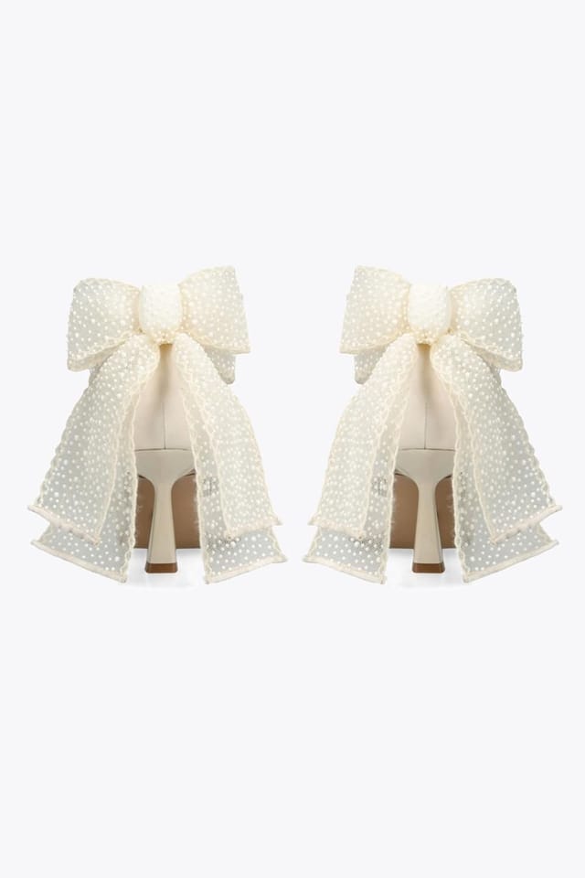 Steve Madden STEVE MADDEN Women's 'Fiorela White' Fabric Heels in White - 3