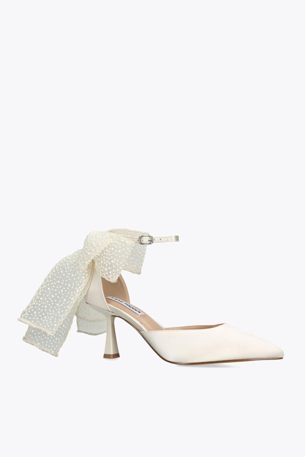 Steve Madden STEVE MADDEN Women's 'Fiorela White' Fabric Heels in White - 4