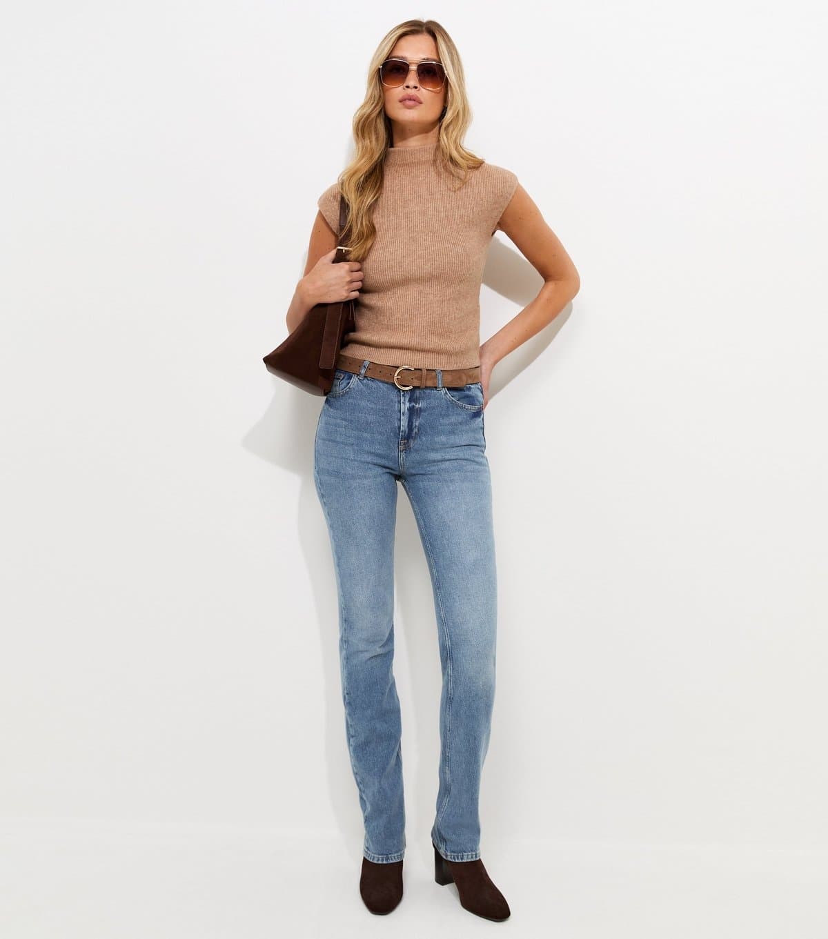 New Look New Look Tall Blue Cotton Rich Straight Leg Denim Jeans
