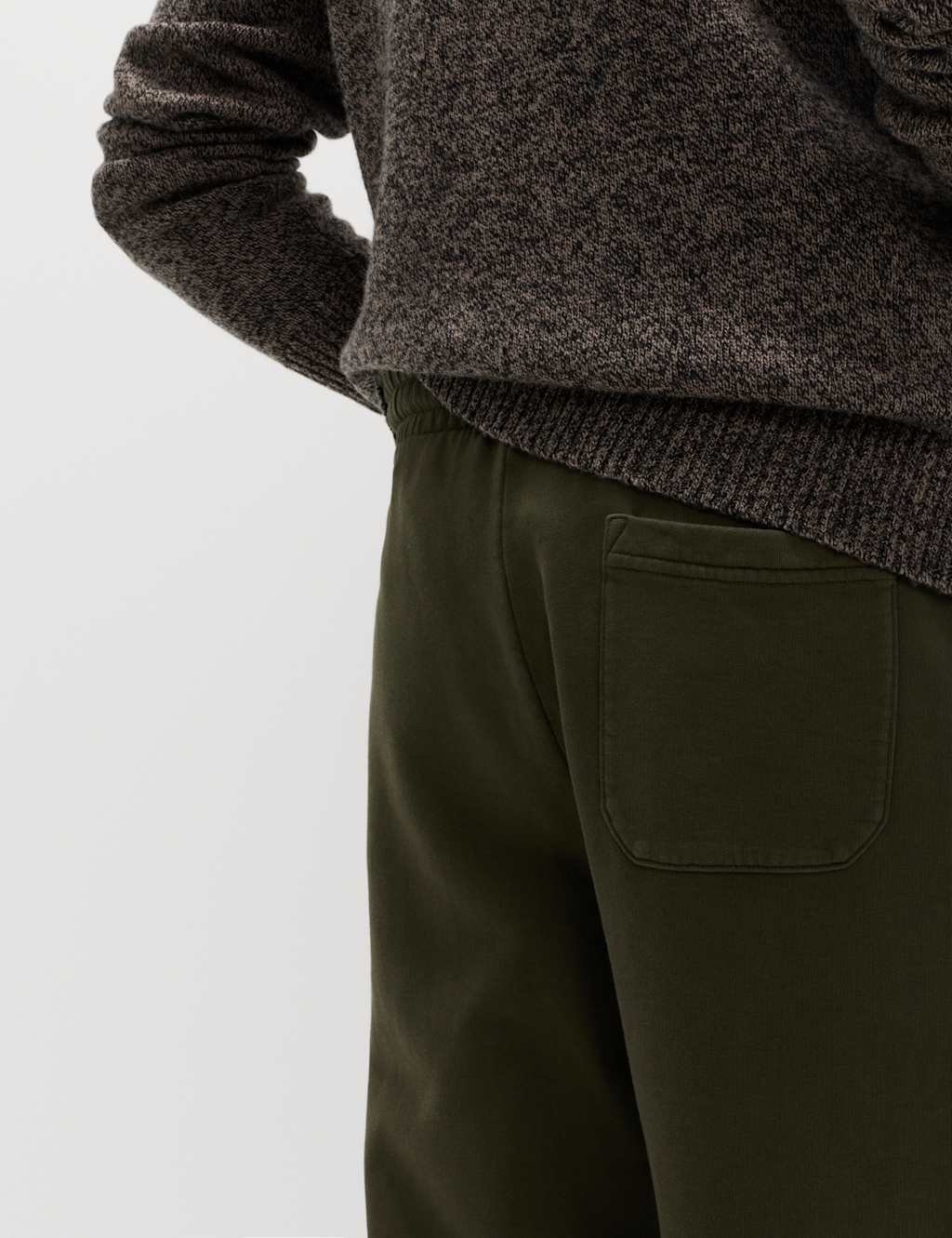 Marks & Spencer M&S Garment Dyed Pure Cotton Joggers Dark Khaki - 2