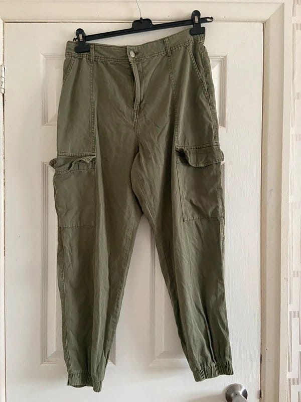 New Look Khaki Denim Cargo Pants