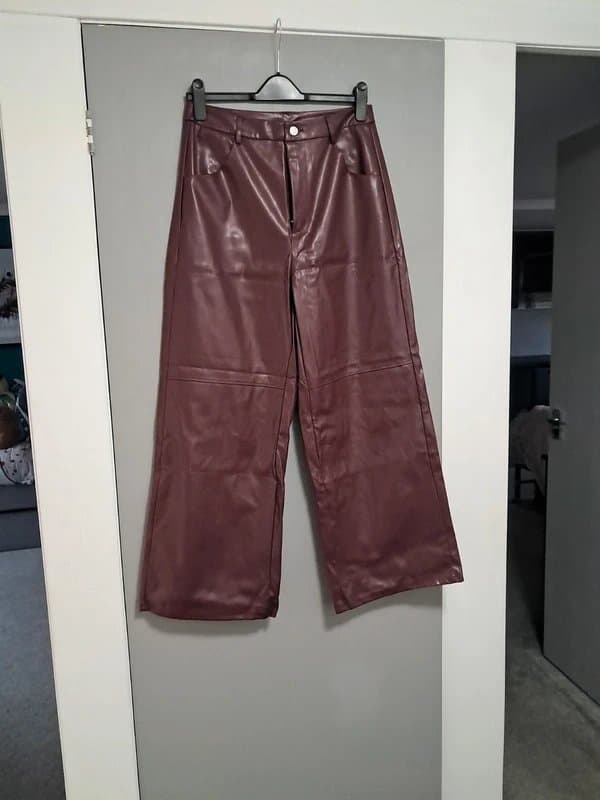 Shein Wide leg leather look jeans